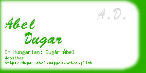 abel dugar business card